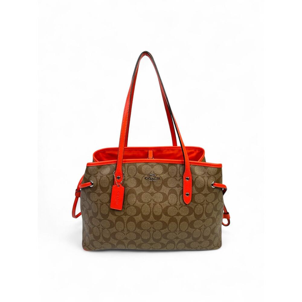 Coach Signature Coated Canvas Drawstring Carryall Bag